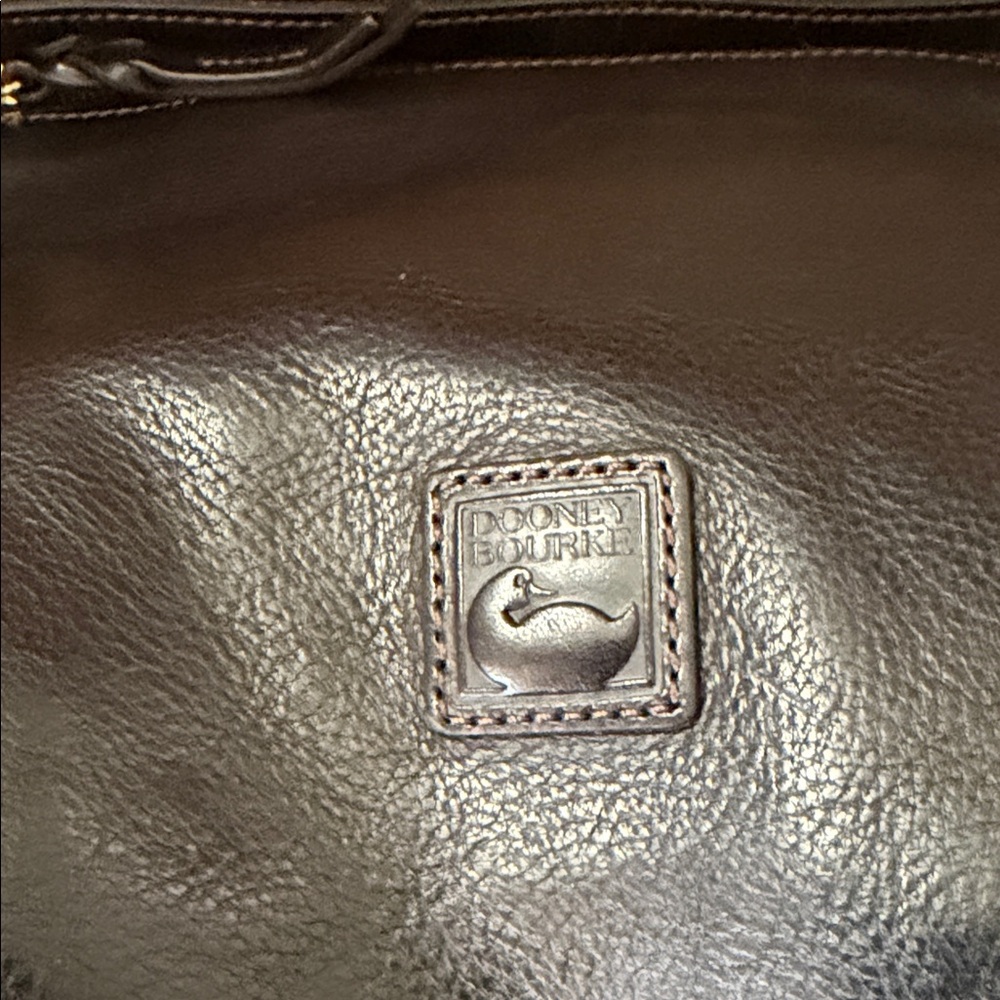Dooney & Bourke Black Leather Shoulder Bag with Tassels - Picture 3 of 7